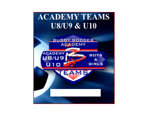 ACADEMY TEAMS U8/U9 & U10
￼
MORE DETAILS
